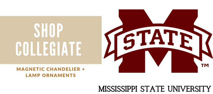 MISSISSIPPI STATE - MAGNETIC ORNAMENTS - Chandelier and Lamp Shade TrimKits® | MagTrim Designs LLC