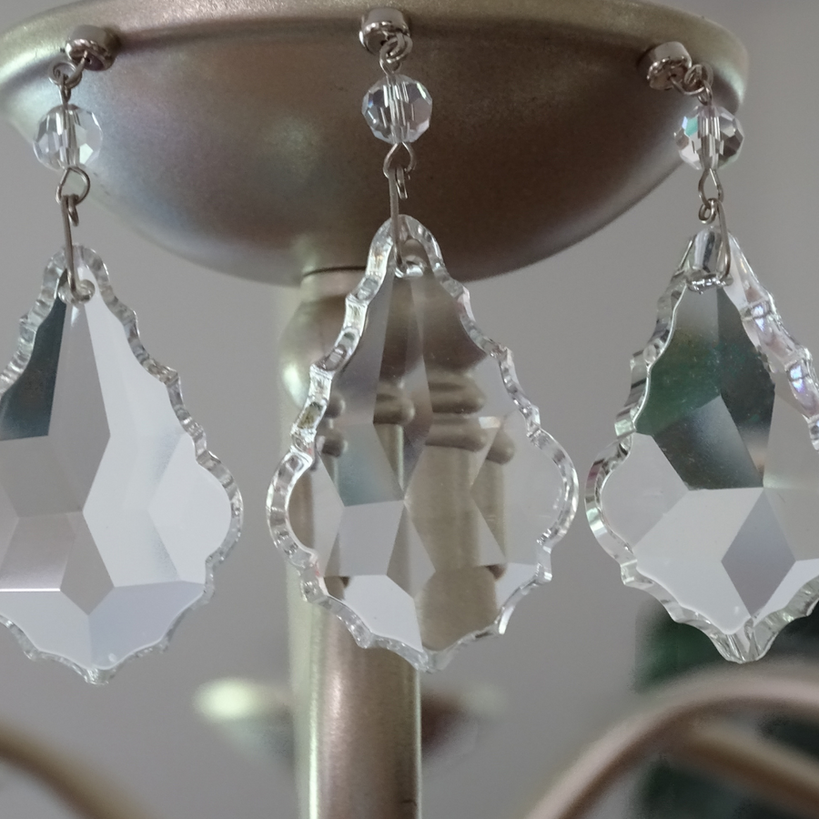 4" CLEAR TRADITIONAL CRYSTAL PENDALOGUE - 3 Sizes Available - Magnetic Chandelier Crystal