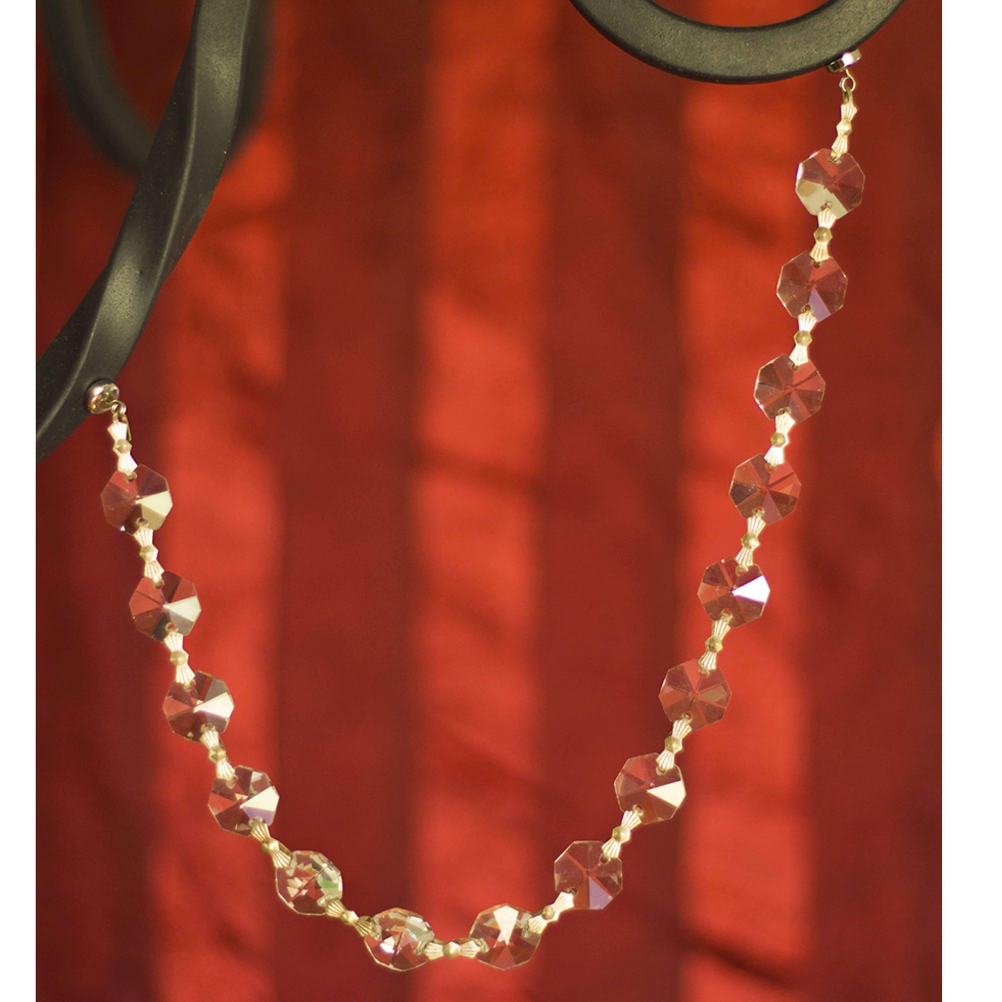 COMPLETE CHANDELIER MAKEOVER KIT - 5" x 40mm Crystal Ball + 12" Octagon Garland - Magnetic Chandelier Crystals (6 Piece Kit)