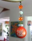 2" MINI HALLOWEEN BALL ORNAMENT (SET/3)– ORANGE TRICK OR TREAT