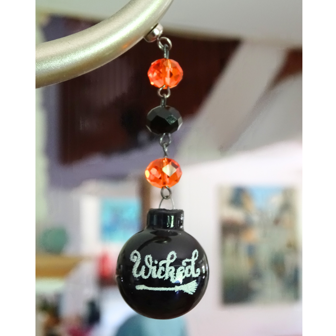 2" MINI HALLOWEEN BALL ORNAMENT (SET/3)– WICKED