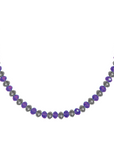 12" PURPLE/SILVER CRYSTAL BEAD MAGNETIC CHANDELIER GARLAND (Set/3)