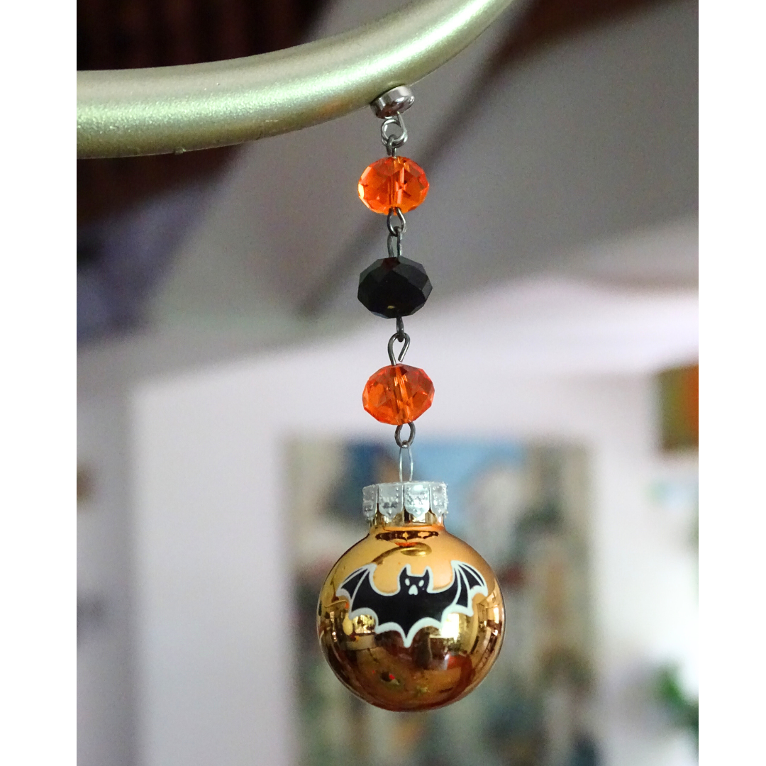 2" MINI HALLOWEEN BALL ORNAMENT (SET/3)– BAT
