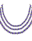 12" PURPLE/SILVER CRYSTAL BEAD MAGNETIC CHANDELIER GARLAND (Set/3)