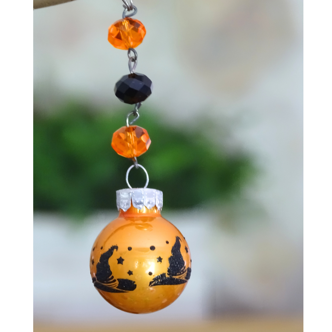 2" MINI HALLOWEEN BALL ORNAMENT (SET/3)– WITCH HAT