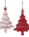FLAT PEPPERMINT TREE - 2 STYLES AVAILABLE (Set/3)MAGNETIC CHANDELIER ORNAMENT
