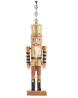 GLITTER GOLD + BLACK NUTCRACKERS (Set/1) or (Set/3)MAGNETIC CHANDELIER ORNAMENT