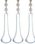 2.5" CLEAR GLASS TEARDROP Magnetic Chandelier Crystal (Set/3)