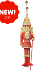 GLITTER PINK/RED NUTCRACKER (Set/1) MAGNETIC CHANDELIER ORNAMENT