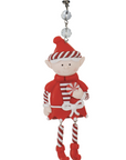 RED HOLIDAY ELF (Set/3) - MAGNETIC CHANDELIER ORNAMENT