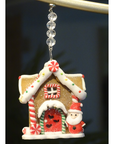 LIGHT UP GINGERBREAD HOUSE (Set 1) - Multiple Styles -MAGNETIC CHANDELIER ORNAMENT