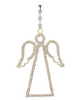 GOLD JEWELED ANGEL (Set/1) OR (Set/3) MAGNETIC CHANDELIER ORNAMENT