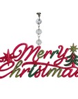 RED/GREEN MERRY CHRISTMAS (Set/1) or (Set/3) MAGNETIC CHANDELIER ORNAMENT