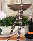 HALLOWEEN CHANDELIER MAKEOVER KIT - (3) Witch Hat + (3) 12" Purple/Silver Crystal Bead Garland