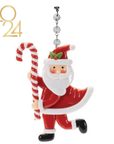 CANDY CANE SANTA  (Set/3) MAGNETIC CHANDELIER ORNAMENT