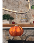 MERCURY GLASS PUMPKIN -  (Set/1) - MAGNETIC HALLOWEEN ORNAMENT