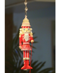 GLITTER PINK/RED NUTCRACKER (Set/1) MAGNETIC CHANDELIER ORNAMENT