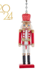 GLITTER RED + WHITE NUTCRACKER (Set/1) MAGNETIC CHANDELIER ORNAMENT