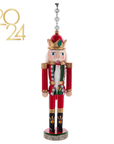 GLITTER RED + GREEN NUTCRACKER (Set/1) MAGNETIC CHANDELIER ORNAMENT