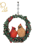 CARDINAL WREATH (Set/1) OR (SET/3) MAGNETIC CHANDELIER ORNAMENT