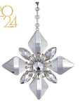 CLEAR JEWELED SNOWFLAKE (Set/3) MAGNETIC CHANDELIER ORNAMENT