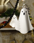 METAL GHOST (Set/3) MAGNETIC HALLOWEEN CHANDELIER ORNAMENT