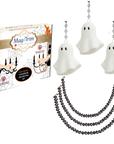 HALLOWEEN CHANDELIER MAKEOVER KIT - (3) Resin White Ghost + (3) 12" Black Crystal Bead Garland (Copy)