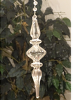 8.5" CLEAR GLASS FINIAL (Set/1) MAGNETIC CHANDELIER ORNAMENT