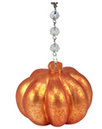 MERCURY GLASS PUMPKIN -  (Set/1) - MAGNETIC HALLOWEEN ORNAMENT