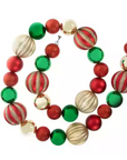 72" ( 6 Feet) Red/Green/Gold LARGE BALL Garland