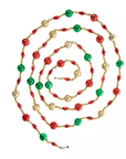 54" ( 4.5 Feet) Red/Green/Gold SMALL BALL Garland