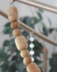 12" MAGNETIC WOOD BEAD GARLAND -NATURAL BEIGE (Set/3) - DIY WOOD BEAD CHANDELIER KIT®