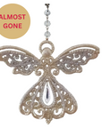 GLITTER PLATINUM GOLD ANGEL (Set/3) MAGNETIC CHANDELIER ORNAMENT