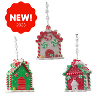 CANDY GINGERBREAD HOUSE - MULTIPLE STYLES (Set/1) Magnetic Chandelier Ornament