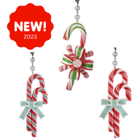 WHIMSICAL CANDY CANE - MULTIPLE STYLES (Set/1) MAGNETIC CHANDELIER ORNAMENT