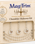 COMPLETE CHANDELIER MAKEOVER KIT - 40mm Crystal Ball Magnetic Crystal + Magnetic Chandelier Garland ( 6 Piece Kit)