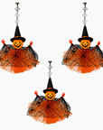 PUMPKIN WITCH (Set/1) or (Set/3) MAGNETIC HALLOWEEN CHANDELIER ORNAMENT