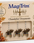 GLITTER ACORN (Set/3) MAGNETIC FALL CHANDELIER ORNAMENT