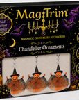 PUMPKIN WITCH (Set/1) or (Set/3) MAGNETIC HALLOWEEN CHANDELIER ORNAMENT