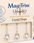 3" CLEAR FACETED WEAVED ALMOND (Set/3) Magnetic Chandelier Crystal