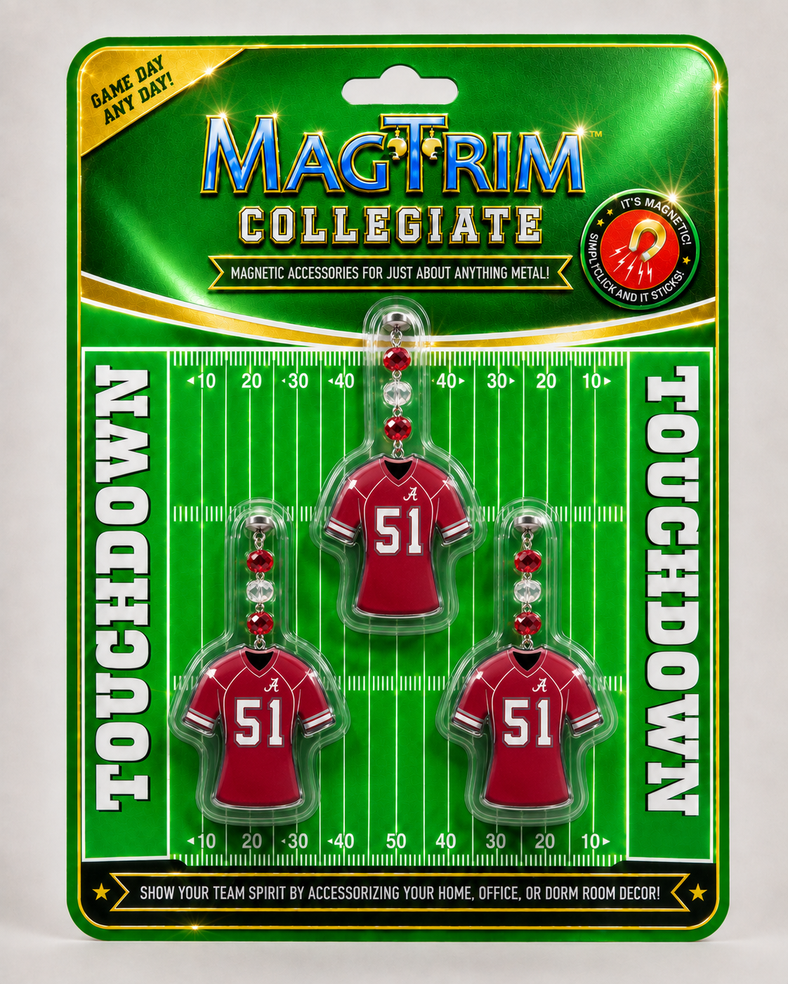 University of Alabama - Jersey  MAGNETIC ORNAMENT (SET/3)
