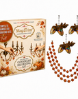 FALL CHANDELIER MAKEOVER KIT - GLITTER ACORN +  12" AMBER CRYSTAL BEAD GARLAND (Copy)