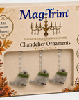 RUSTIC DOVE w/WREATH (Set/1) OR (Set/3) MAGNETIC CHANDELIER ORNAMENT