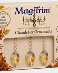 5" CHAMPAGNE CRYSTAL LEAF -  Magnetic Chandelier Crystal (Set/3)