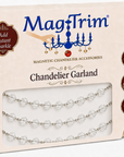 12" CLEAR CRYSTAL BEAD MAGNETIC CHANDELIER GARLAND - 10 mm or 12 mm Bead Size (Set/3)
