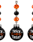 2" MINI HALLOWEEN BALL ORNAMENT (SET/3)– BLACK TRICK OR TREAT