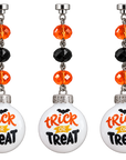 2" MINI HALLOWEEN BALL ORNAMENT (SET/3)– WHITE TRICK OR TREAT