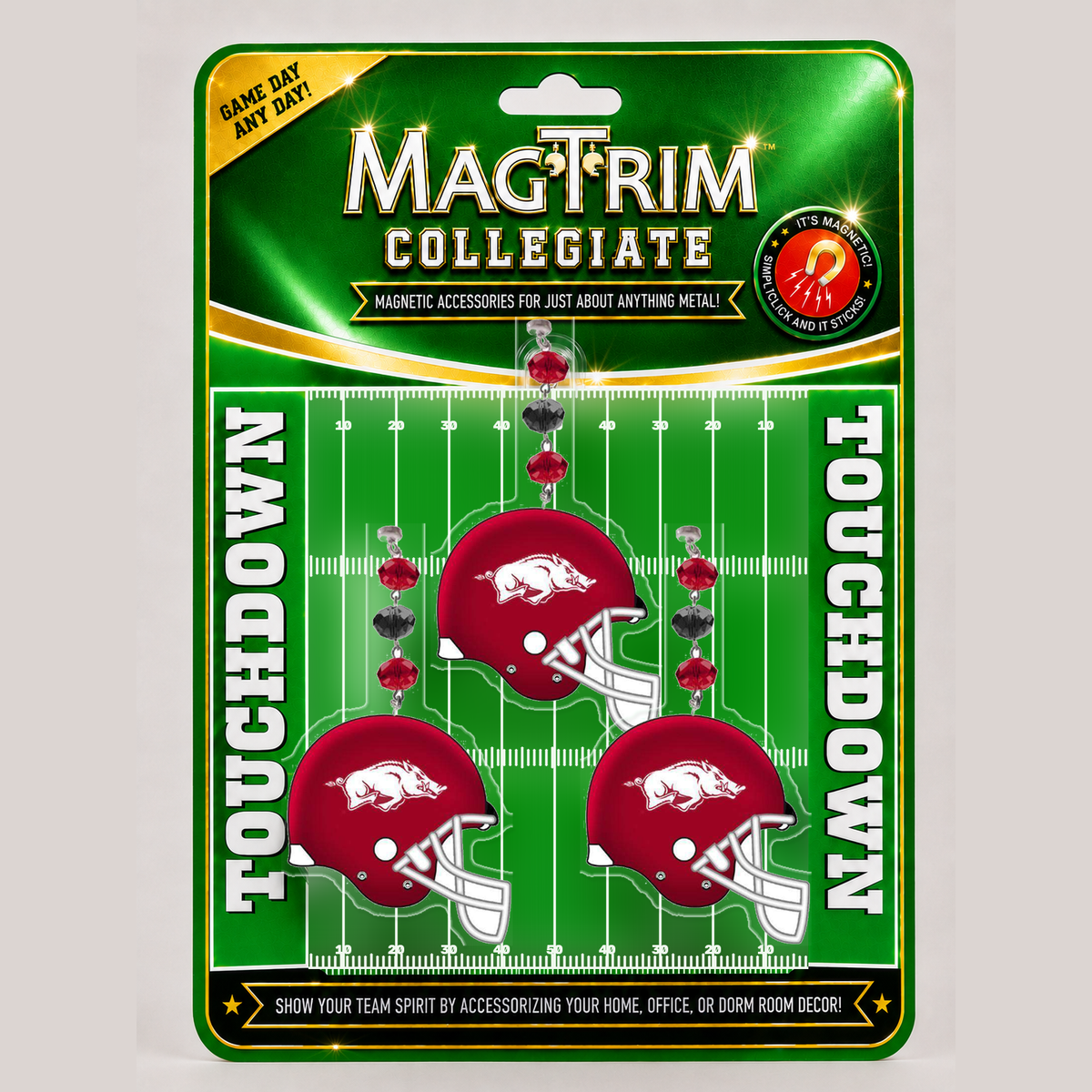 University of Arkansas - Helmet magnetic chandelier ornament