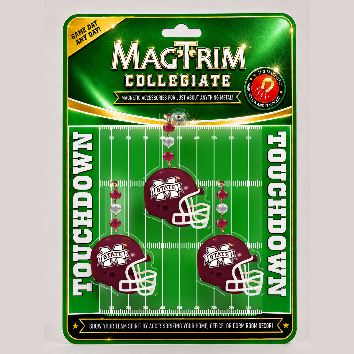 Mississippi State University - Helmet magnetic chandelier ornament