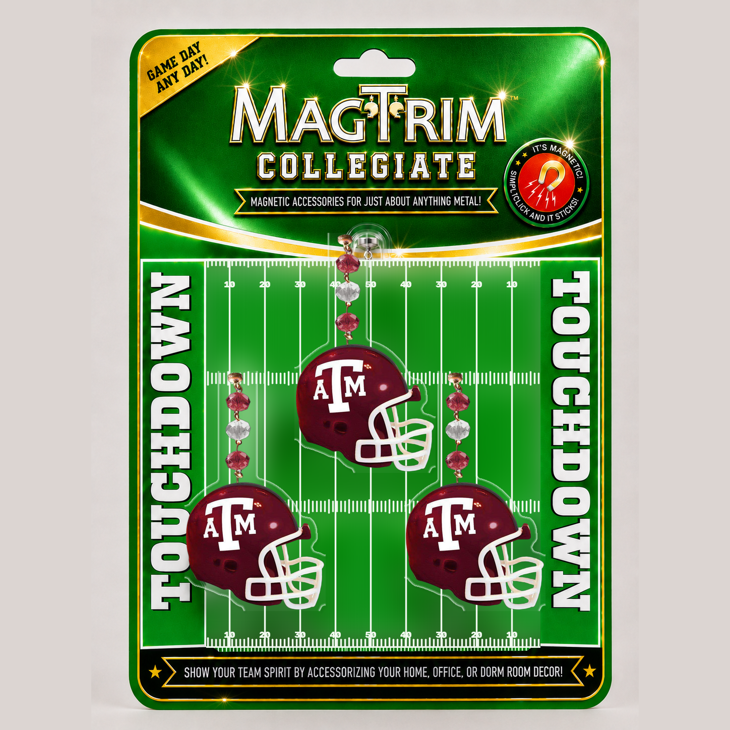 Texas A &amp; M University - Helmet  (set of 3)   MAGNETIC ORNAMENT